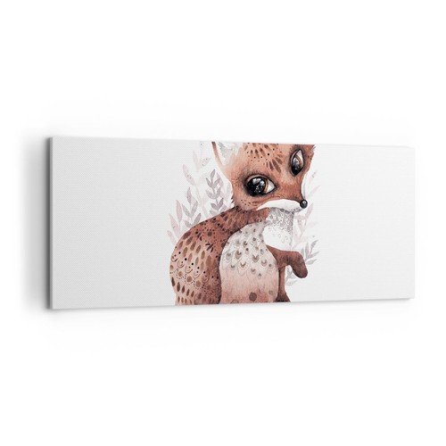 Quadro tela 120x50cm - su, volpe