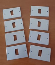 8 placche copriscatole 1 foro Bticino Magic alluminio anodizzato argento