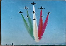 Cartolina Aeronautica Militare Italiana Le Frecce Tricolori viaggiata
