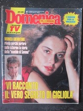 DOMENICA DEL CORRIERE 34 1989 MONICA GUERRITORE ALESSANDRA MARTINES [VL10]