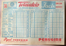 TOTOCALCIO SCHEDINA 1962