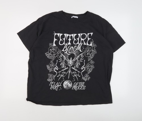 Shirt bershka nera - t-shirt,
