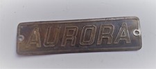 Patacchino fregio per carter di bici epoca marcato AURORA in metallo