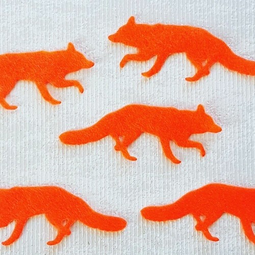 Felt foxes die cut - cut, fox