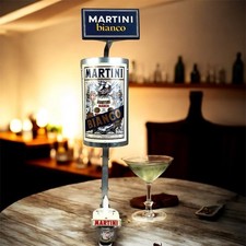 Dispenser Per Bottiglie Martini Bianco Vintage Epoca Con Morsetto Francia Parigi