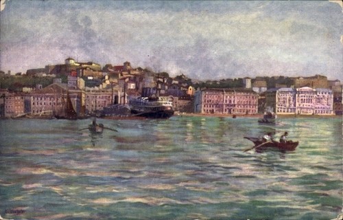 Cartolina artistica trieste - cartolina,
