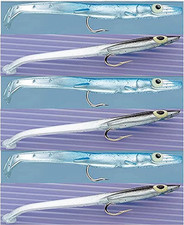 Anguilline Esche Artificiali Gomma Pesca Traina Spinning Spigola Mare Raglou Cm 