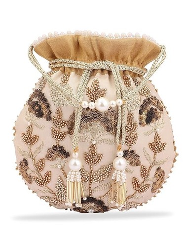 Potli borsa seta - , ricamata