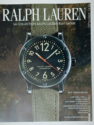 Pubblicità stampa orologio