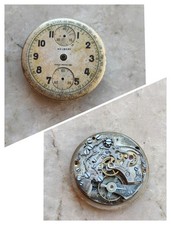 50s KELBERT CHRONOGRAPH CAL. VENUS 170 VINTAGE WATCH MOVEMENT UHREN FOR PARTS