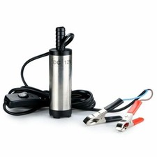 POMPA TRAVASO ACCIAIO INOX OLIO GASOLIO ACQUA AUTO DIESEL 12V ELETTRICA LIQUIDI