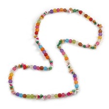 Collana lunga con - , perle