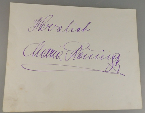 Autografo cantante lirica