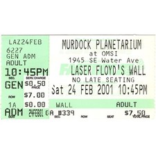 Biglietto concerto laser da