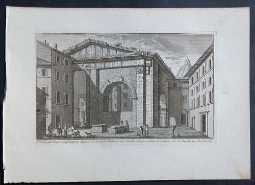 Stampa antica giuseppe vasi - antica,
