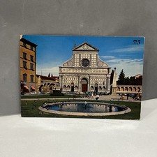 CARTOLINA COLORI VINTAGE COLLEZIONE FIRENZE PIAZZA E CHIESA DI S. MARIA NOVELLA