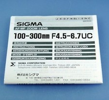 Manuale D'istruzioni Sigma
