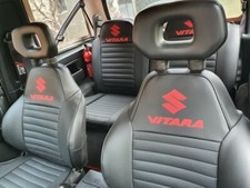 FODERE SEDILI COPRISEDILI  ASIAM SUZUKI VITARA 3 P. 1989/2003 Similp. Nero-rosso