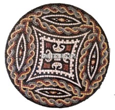 Tavolino da caffè in marmo da esterno Scagliola intarsiato arredo artistico decorazione natalizia H3900