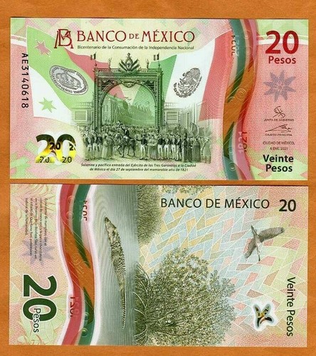 Mexique mexico billet pesos - 20,