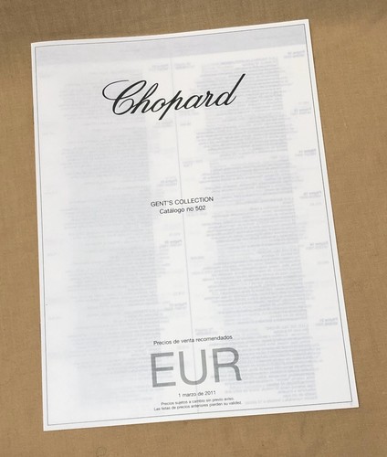 Chopard 2011 price list - 2011,