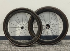 Set ruote pista carbonio 58 mm Mavic Cosmic Carbone SL ruota anteriore posteriore senza marchio 