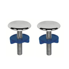 COPPIA TAPPO COPRI FORO PESANTE IN OTTONE CROMATO X LAVABO, BIDET E LAVELLO