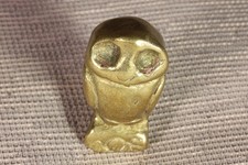 Figura gufo in bronzo in