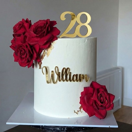 Charm torta numero nome - numero,