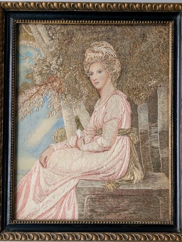 Vintage c1945 silk - silk, embroidered