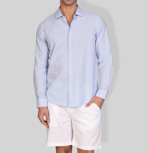 Camicia uomo cotone lino - cotone, e