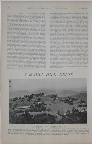 1901 stampa kasauli hill - kasauli, depot