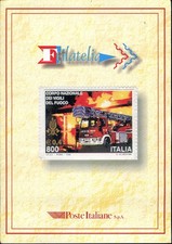 Italia folder filatelici dal 1999 al 2011 scontati. Vigili del Fuoco 1999