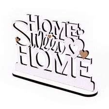 Home Sweet Home Espositore Insegna Decorazione da Posizionare Legno Scritta 21x14 cm