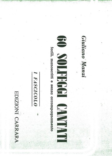 Solfeggi cantati spartito - solfeggi,