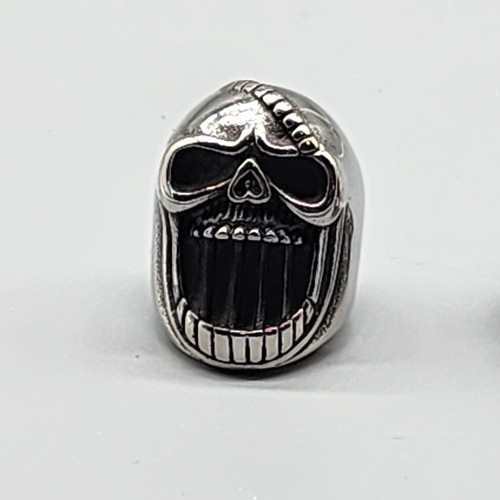 Anello uomo teschio acciaio