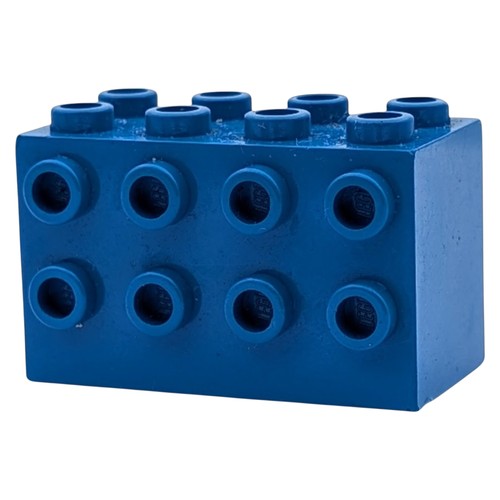 Lego pezzo 2x4x2 blu - blu, city