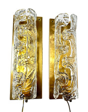 COPPIA DI APPLIQUE VETRO