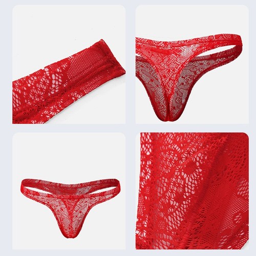 Perizoma uomo rosso - , pizzo