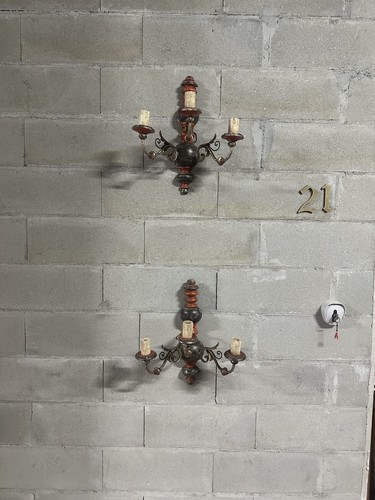 Coppia applique antiche luci - 3,