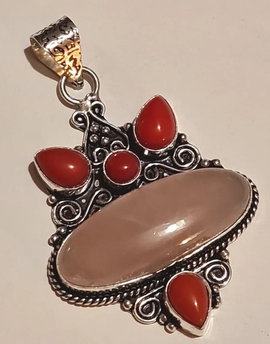 Silver 925 rose quartz - , red