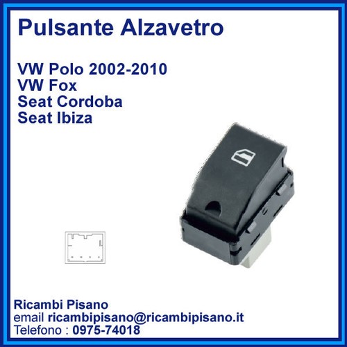 Pulsante alzavetro polo - pulsante, vw