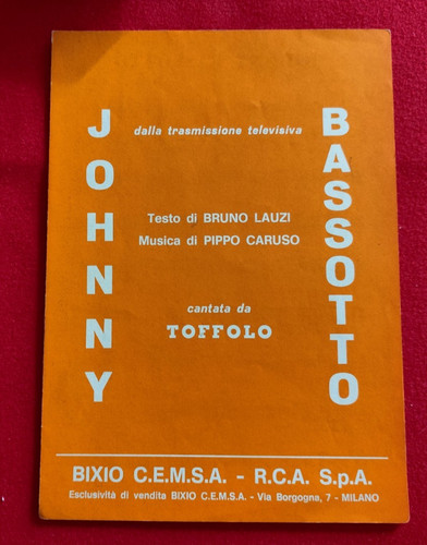Spartito musicale johnny - musicale,