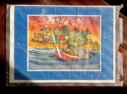 Quadro arte tessuto batik
