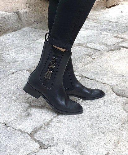 Stivaletti donna neri 4us - stivaletti,