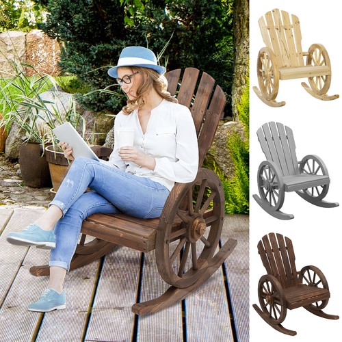 Comoda sedia dondolo rustica - a,