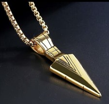 COLLANA UOMO CON CIONDOLO A FRECCIA HIP HOP PUNK ROCK