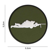 Distintivo in velcro PVC 3D patch emblema "SNIPER" AIRSOFT BW US-ARMY
