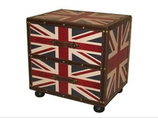 ROBUSTO MOBILETTO IN LEGNO 2 CASSETTI- LONDRA LONDON - ARREDO CASA VETRINA