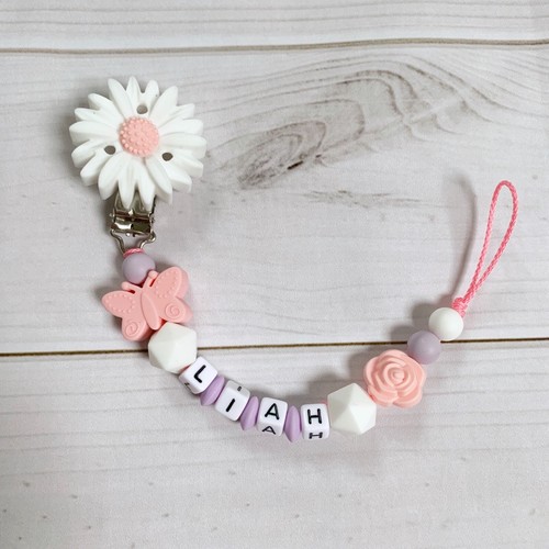Nuckelkette name pink lilac - name,